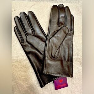 PHENIX Waist Size L(8-8.5 inches) dark brown Cashmere Leather Gloves